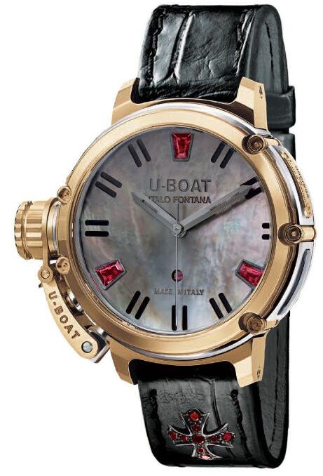 U-BOAT Chimera Auto SS Gold Mother of Pearl Tapared 8034 Replica Watch
